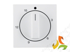 BERKER B.KWADRAT Płytka czołowa z pokrętłem do mechanicznego wyłącznika czasowego 0-15min biały połysk 16328989 HAGER