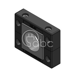 Rama przepustowa KEL-B, na 1 moduł KT duży, czarna, 42206