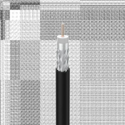 KABEL KONCENTRYCZNY Televes T-100 PE Fca KLASA A - 1m czarny