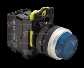 Przełącznik przycisk bistabilny sterowniczy podświetlony 22mm niebieski Tracon