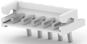 Pin header, 5 pole, pitch 2.5 mm, angled, natural, 440053-5