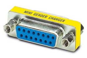 Adapter D-sub z typu D-Sub z 15 stykami na rodzaj Żeński z rodzaju Żeński na typ D-Sub z 15 stykami