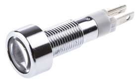 Lampka kontrolna do montażu panelowego 24 → 28V Zielony, czerwony 8mm LED Chrom Signal Construct