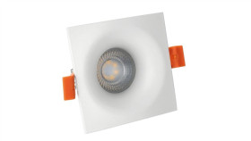 Fiale V Gu10 Oczko Gu10 250V Ip20 85X85x35mm Biały Kwadrat.