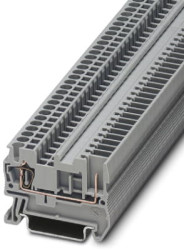 Through terminal block, spring-cage/plug-in connection, 0.08-4.0 mm², 2 pole, 24 A, 6 kV, gray, 3040012