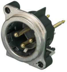 XLR panel plug, 3 pole, metal, NC3MBV