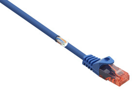kabel LAN Renkforce RF-5043876, 1 szt., RJ45, CAT 6, U/UTP, 1.00 m, niebieski
