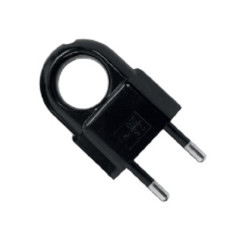 Wtyczka płaska czarna WTP2C-2 2,5A/250V ELGOTECH