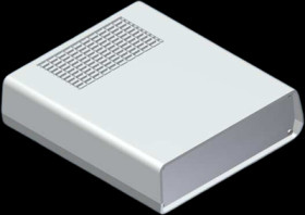 ABS enclosure, (L x W x H) 198 x 178 x 54 mm, light gray (RAL 9018), AUS 12.5
