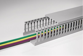 Koryto kablowe szerokość 80 mm głębokość 80mm typ Koryto panelowe z otworami HellermannTyton Tworzywo PC/ABS bez