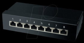 BS75067 cat 6A Patchpanel 500 MHz black 8 Port