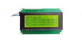 Wyświetlacz LCD 4x20, zielono/czarny z konwerterem I2C 2004A