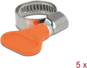 19512 Hose clips with wing nut, 12 - 20 mm, 5 pieces, stainless steel