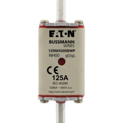 Wkładka bezpiecznikowa, nożowa, LV, 125 A, AC 500 V, 120 kA, NH00, gL/gG, IEC, 125NHG00BWP