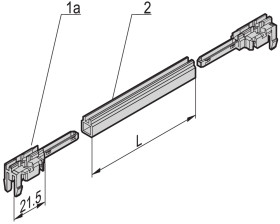 Poręcz szafy, typ: Szyna prowadnicy, Poliwęglan