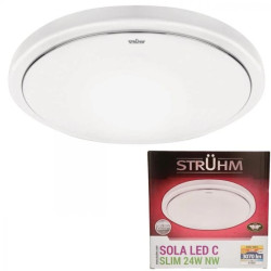 Lampa sufitowa plafon natynkowy do łazienki wodoodporny SOLA LED C SLIM 24W 03518 STRUHM