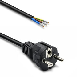 Qoltec Przewód zasilający SCHUKO CEE 7/7 miedź Cu odizolowany lutowany 3x0.75 mm² 3m