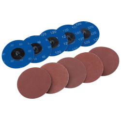Draper 75621 Ten 75mm Assorted Aluminium Oxide Sanding Discs