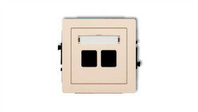 Deco Mechanizm Gniazda Komputerowego Podwójnego Bez Modułu Beżowy 1Dgk-2P...