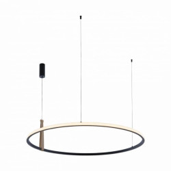 Lampa wisząca Wood CLAUD kolor czarny/drewno aluminium/metal, LED 1750 Lm barwa regulowana IP20 22808-WOOD Zuma Line