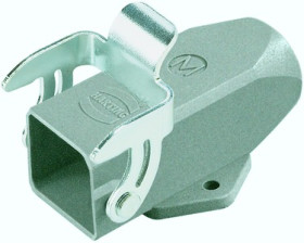 Surface mount housing, size 3A, zinc die casting, M20, straight, longitudinal bow locking, IP44/IP65/IP67, 19200031252