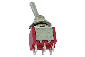 Daily Well Vertical Toggle Switch DPDT On-Off-On - PCB Type