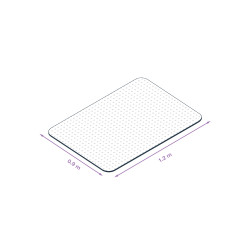 Mata ochronna pod krzesło biurowe, Poliwęglan, Bezbarwny, kształt: Kwadratowy