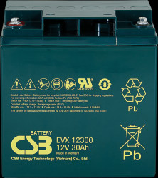 EVX12300 lead-acid battery, 30 Ah, 12 V, deep cycle