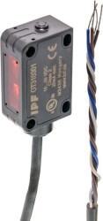 Czujnik optyczny przycisk 36x20x12mm Sn: 30-100 10-30V DC 1x PNP NC/NO kabel 2m 4-żyłowy IP67 tworzywo ABS+PMMA OT310301