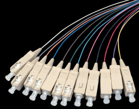 O3326.2 Fibre pigtail 12 set SC 50/ 125µ, OM4, 2m