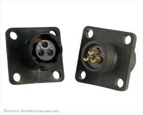 Złącze wielostykowe przemysłowe 3-pinowe Montaż na kołnierzu Wtyczka Souriau Sunbank by Eaton