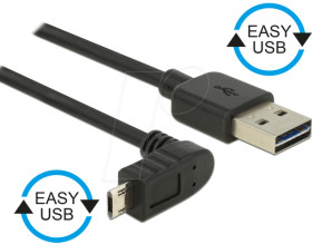 83857 Cable EASY-USB 2.0-A male&gt;Micro USB 2.0 m. angled l/r 0.5 m