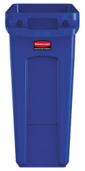 Pojemnik na odpady Slim Jim 61L, kolor: Niebieski, materiał: Plastikowy, Rubbermaid Commercial Products