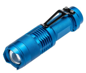 Latarka LED kieszonkowa 5W 250lm zasięg do 200m IP20 1x AA/1x14500 3.7V(bez baterii) HT1E424