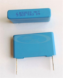 3,3uF 63V 10% R=22,5mm kondensator poliestrowy MKT B32523-C 335-K189 S+M