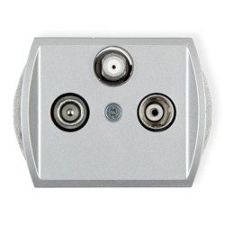 TREND Gniazdo antenowe RTV-SAT końcowe multimedialne (Internet) srebrny 5GM