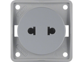 Integro Flow Gniazdo bez uziemienia "Standard Euro-Amerykański" szary 962572506 HAGER