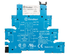 Przekaźnikowy moduł sprzęgający 1P 6A 220-240V DC 6,2mm styki AgNi 38.51.0.240.0060