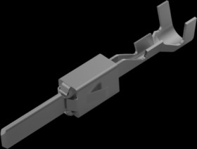 Faston plug, uninsulated, straight, AWG 24-20, 1-965983-1