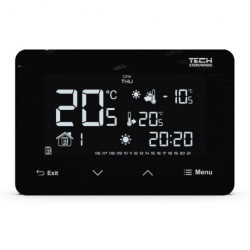 TECH ST-293Z V3 - Regulator pokojowy przewodowy dwustanowy kolor czarny zasilany 230V