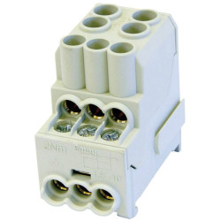 HoraeTec 080010-1-4 Distribution Block Blue 1-pin Quick Mount on DIN-Rail