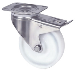 Koło samonastawne średnica kabla 200mm Płyta Tente 500kg wysokość całkowita 240mm