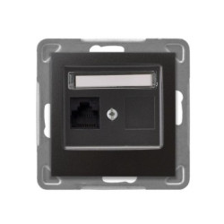 IMPRESJA Gniazdo komputerowe pojedyncze kat. 5e MMC antracyt GPK-1Y/K/m/50
