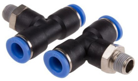 Adapter gwintowany teowy typu gwint – rura, 10 barów