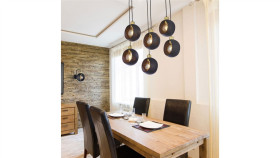 Lampa Wisząca Tirana 3Xe27 Linia Czarna Lp-945/3L Bk Light Prestige