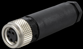 28047 M8 connector, 4-pin, screw terminal