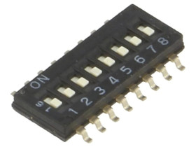 Przełącznik DIP-SWITCH Ilość sekcji 8 ON-OFF 0,025A/24VDC A6H-8102