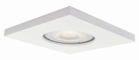 Białe oczko nieruchome LAGOS z IP65 do łazienki, GU10 kwadratowe LP-440/1RS WH square Light Prestige