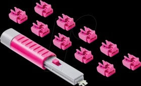 NL03PKPK Port lock, RJ45, 10 pieces, with key, pink