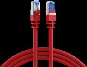 K5525FRT.20 Cat. 6A S/FTP patch cable, Super Flex, 20 m, red